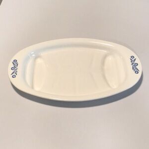 New Old Stock vintage Corning Ware Blue Cornflower meat platter - P-19